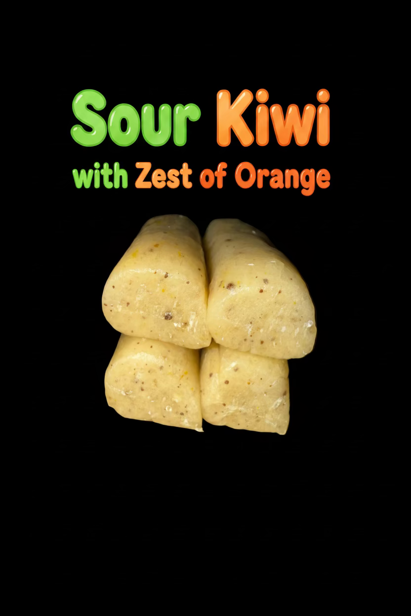 Sour Kiwi with  Zest of Orange